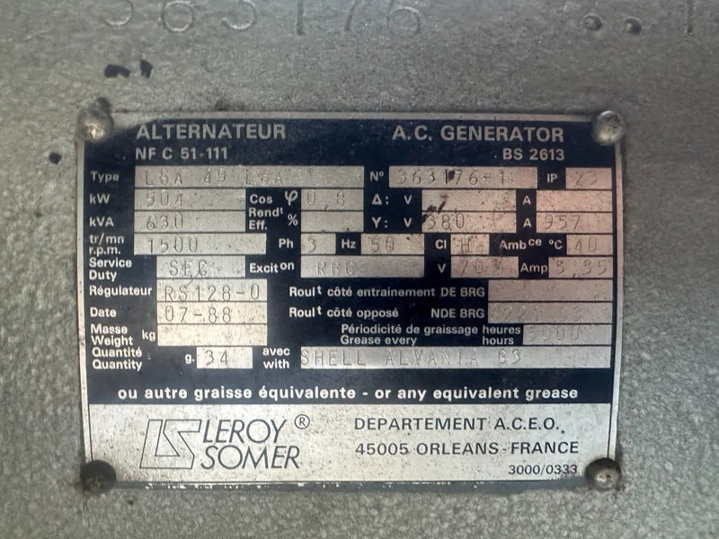 Groupe électrogène Perkins 3012 TWG2 Leroy Somer 630 kVA noodstroom generatorset 676 hours !: photos 10