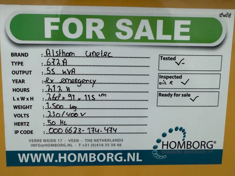 Groupe électrogène VM Alsthom Unelec 55 kVA Silent generatorset: photos 16