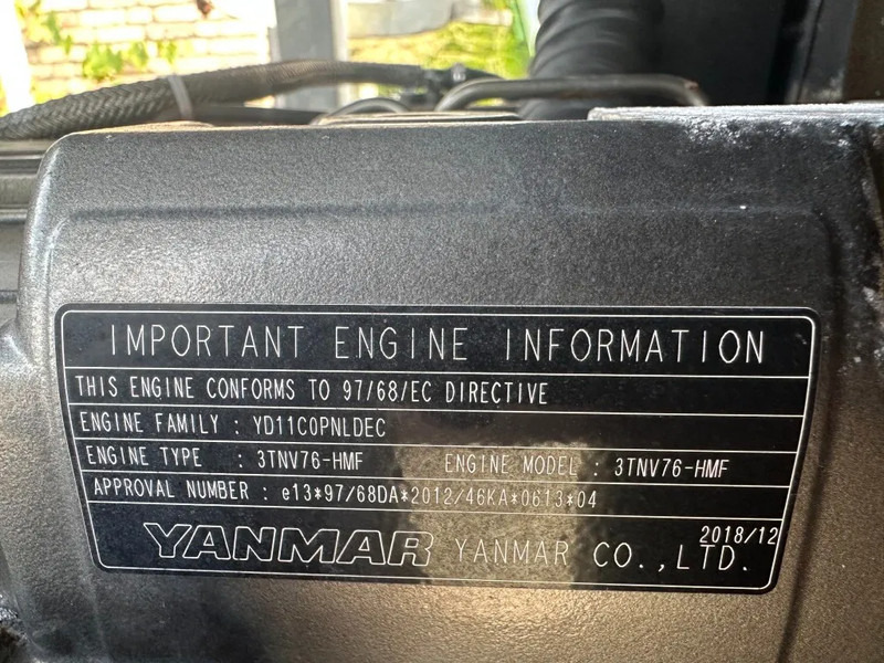 Yanmar 3TNV76-HMF 20 kW / 27 PK Diesel Motor 2020 - Moteur pour Matériel de manutention: photos 3 Yanmar 3TNV76-HMF 20 kW / 27 PK Diesel Motor 2020 - Moteur pour Matériel de manutention: photos 3