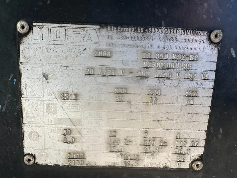 Yanmar Mosa TS 350 YSX-BC Las Diesel generatorset 12 kVA 350 Amp Welding genset - Groupe électrogène: photos 3 Yanmar Mosa TS 350 YSX-BC Las Diesel generatorset 12 kVA 350 Amp Welding genset - Groupe électrogène: photos 3