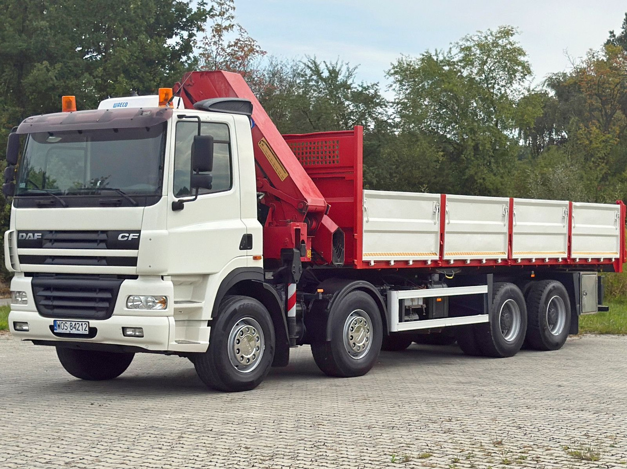 DAF CF 85.380 * HMF 2823 K6 (B3) + FUNK * 8x4 * TOP - Camion benne, Camion grue: photos 4 DAF CF 85.380 * HMF 2823 K6 (B3) + FUNK * 8x4 * TOP - Camion benne, Camion grue: photos 4