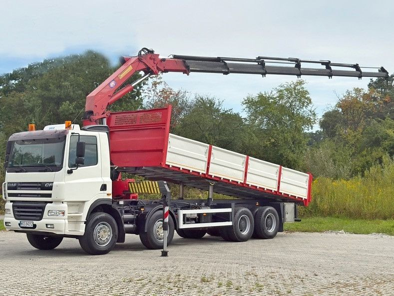 DAF CF 85.380 * HMF 2823 K6 (B3) + FUNK * 8x4 * TOP - Camion benne, Camion grue: photos 2 DAF CF 85.380 * HMF 2823 K6 (B3) + FUNK * 8x4 * TOP - Camion benne, Camion grue: photos 2