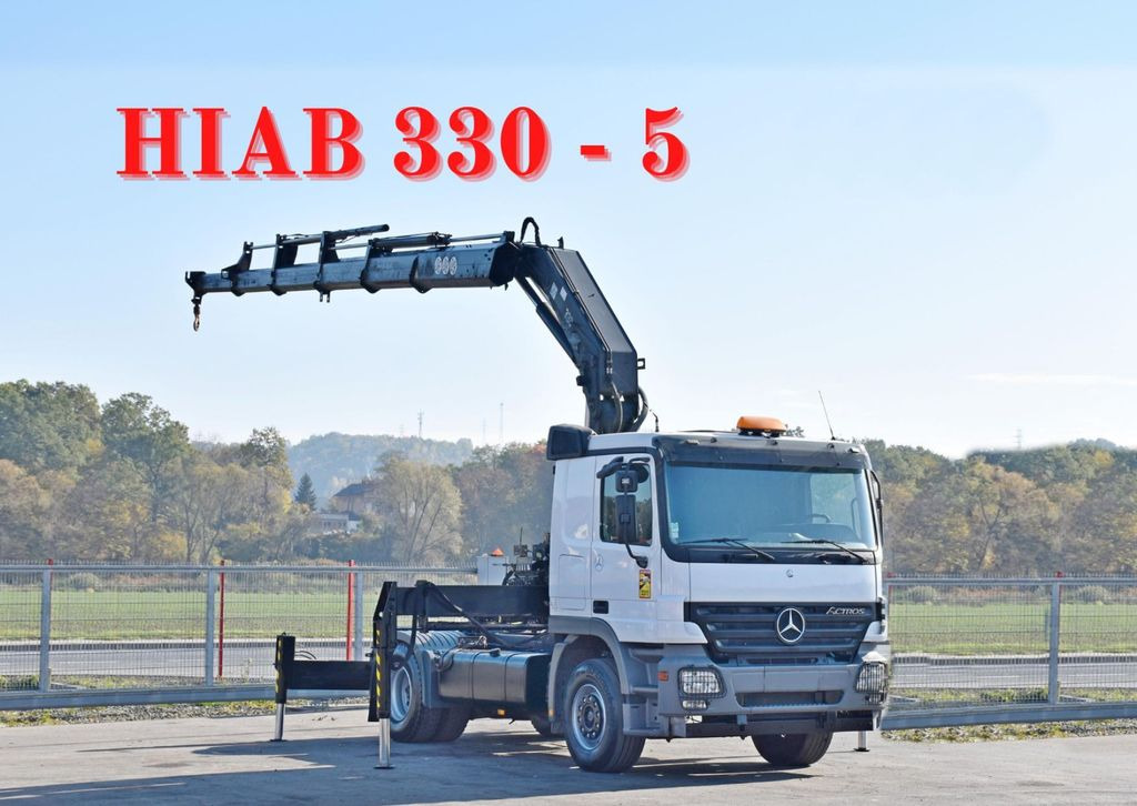 Mercedes-Benz ACTROS 1844 * Sattelzugmaschine *HIAB 330-5/FUNK Mercedes-Benz ACTROS 1844 * Sattelzugmaschine *HIAB 330-5/FUNK - Camion grue, Tracteur routier: photos 1 Mercedes-Benz ACTROS 1844 * Sattelzugmaschine *HIAB 330-5/FUNK Mercedes-Benz ACTROS 1844 * Sattelzugmaschine *HIAB 330-5/FUNK - Camion grue, Tracteur routier: photos 1