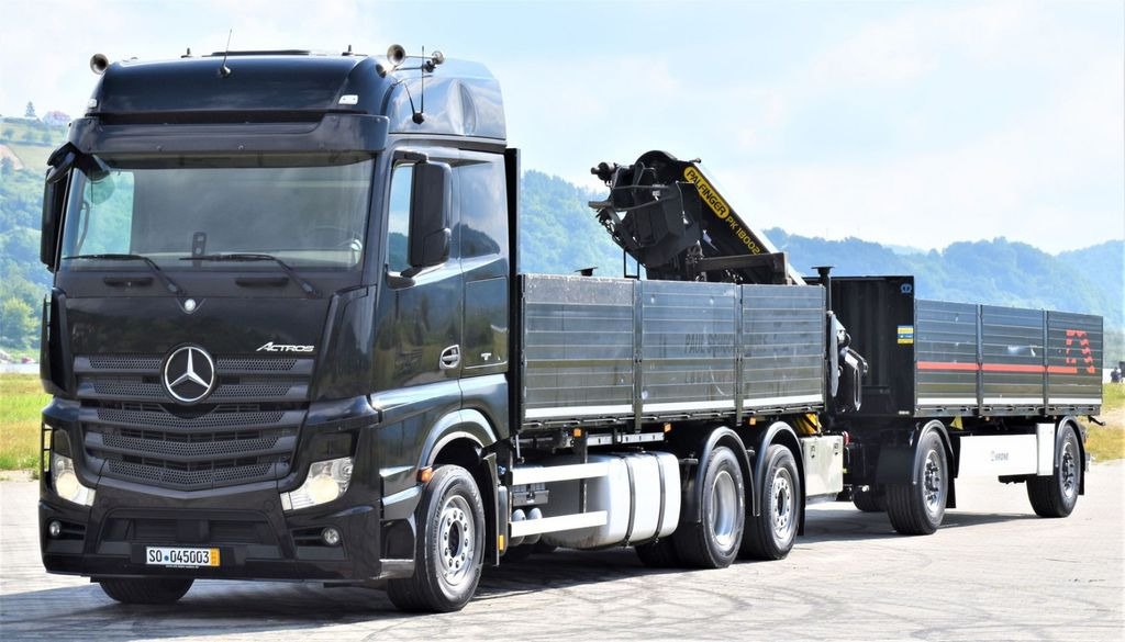 Mercedes-Benz ACTROS 2542 + PK18002-EH C/FUNK + Anhänger! - Camion grue, Camion plateau: photos 4 Mercedes-Benz ACTROS 2542 + PK18002-EH C/FUNK + Anhänger! - Camion grue, Camion plateau: photos 4