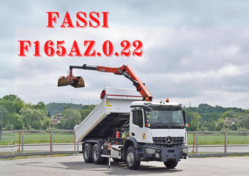 Mercedes-Benz AROCS 2635* FASSI F165AZ.0.22 + FUNK * 6x4 - Camion grue, Camion benne: photos 1 Mercedes-Benz AROCS 2635* FASSI F165AZ.0.22 + FUNK * 6x4 - Camion grue, Camion benne: photos 1