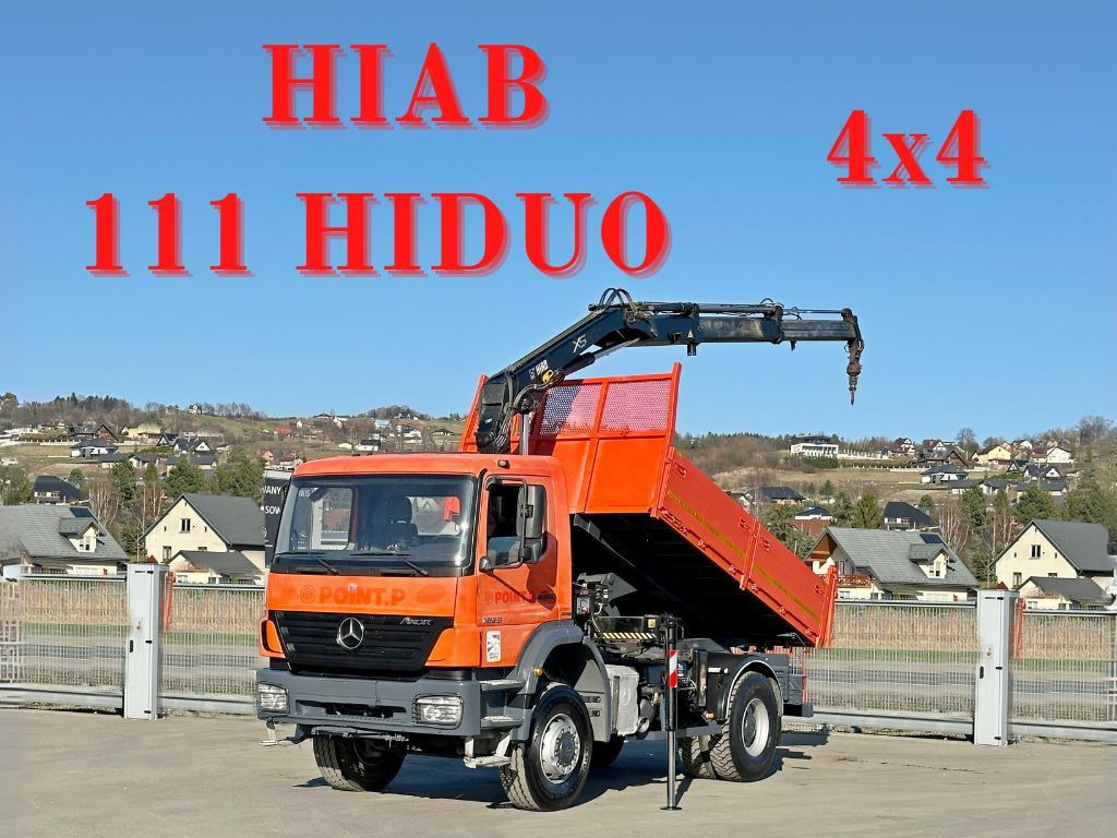 Mercedes-Benz AXOR 1829 * HIAB 1111 HIDUO + FUNK * TOP * 4x4 - Camion grue: photos 1 Mercedes-Benz AXOR 1829 * HIAB 1111 HIDUO + FUNK * TOP * 4x4 - Camion grue: photos 1