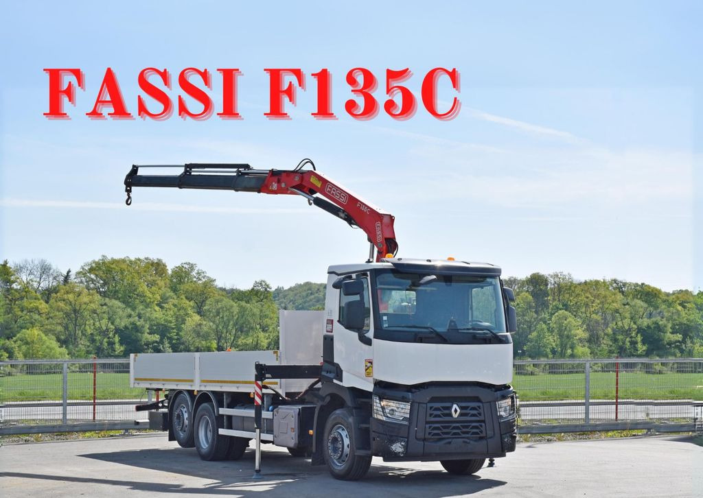 Renault C 380 * PRITSCHE 7,05 m* FASSI F 135C + FUNK - Camion grue: photos 1 Renault C 380 * PRITSCHE 7,05 m* FASSI F 135C + FUNK - Camion grue: photos 1