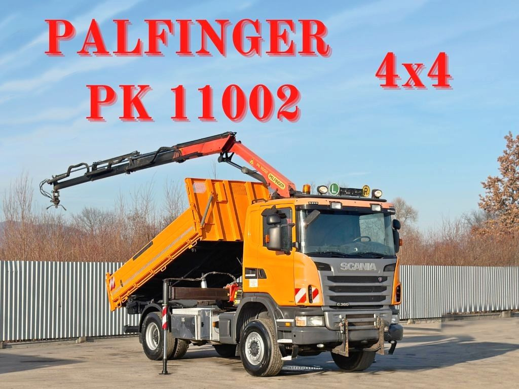 Scania G 360 * KIPPER 4,15m * PALFINGER PK 11002/ 4x4 - Camion grue: photos 1 Scania G 360 * KIPPER 4,15m * PALFINGER PK 11002/ 4x4 - Camion grue: photos 1