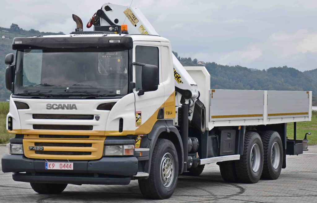 Scania P 420* PRITSCHE 6,40m * PK 29002+FUNK * 6x4 Scania P 420* PRITSCHE 6,40m * PK 29002+FUNK * 6x4 - Camion grue, Camion plateau: photos 3 Scania P 420* PRITSCHE 6,40m * PK 29002+FUNK * 6x4 Scania P 420* PRITSCHE 6,40m * PK 29002+FUNK * 6x4 - Camion grue, Camion plateau: photos 3