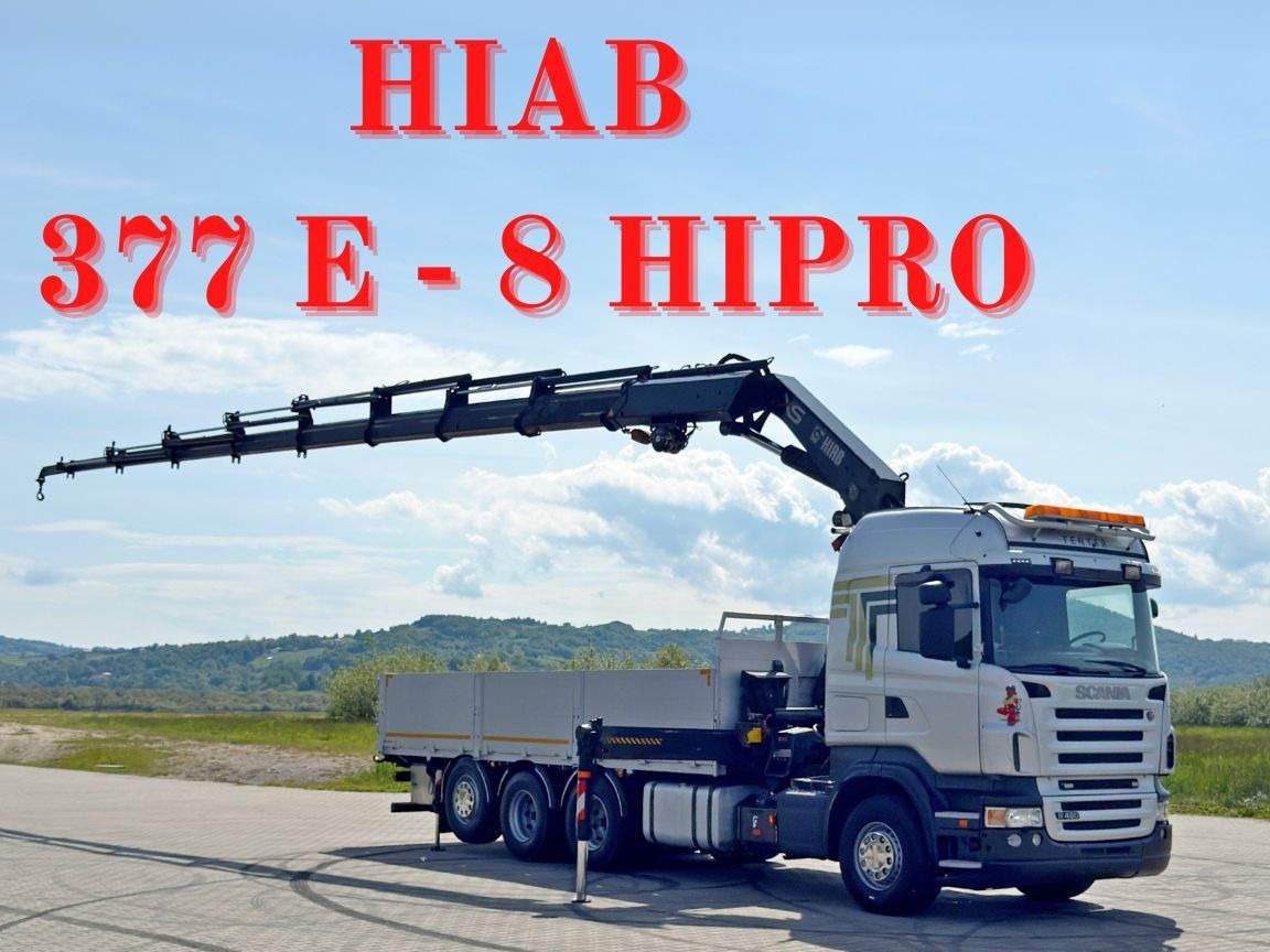 Scania R480 PRITSCHE 6,85m *HIAB 377 E-8 HIPRO/FUNK*8x4 - Camion grue: photos 1 Scania R480 PRITSCHE 6,85m *HIAB 377 E-8 HIPRO/FUNK*8x4 - Camion grue: photos 1