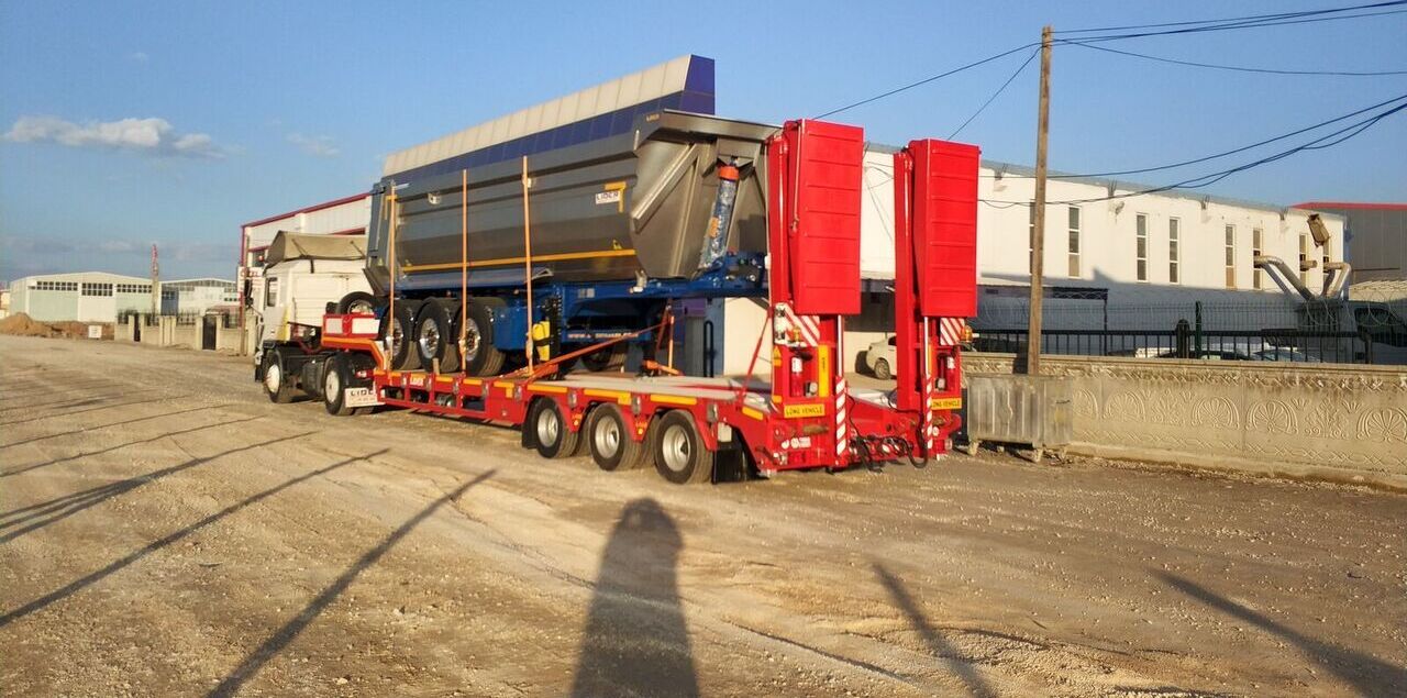 Semi-remorque surbaissé pour transport de équipements lourds neuf LIDER 2025  READY IN STOCK 50 TONS CAPACITY LOWBED: photos 14
