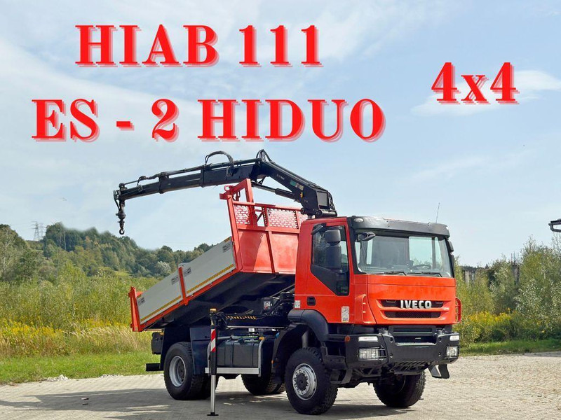 Iveco TRAKKER 190T36 * HIAB 111 ES-2 HIDUO * 4x4 * TOP - Camion benne, Camion grue: photos 1 Iveco TRAKKER 190T36 * HIAB 111 ES-2 HIDUO * 4x4 * TOP - Camion benne, Camion grue: photos 1