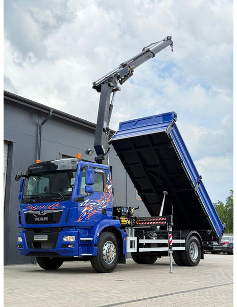 MAN MAN TGM TGL TGS 18.250 // E6 // wywrotka + HDS HMF z pilotem // - Camion benne: photos 1 MAN MAN TGM TGL TGS 18.250 // E6 // wywrotka + HDS HMF z pilotem // - Camion benne: photos 1