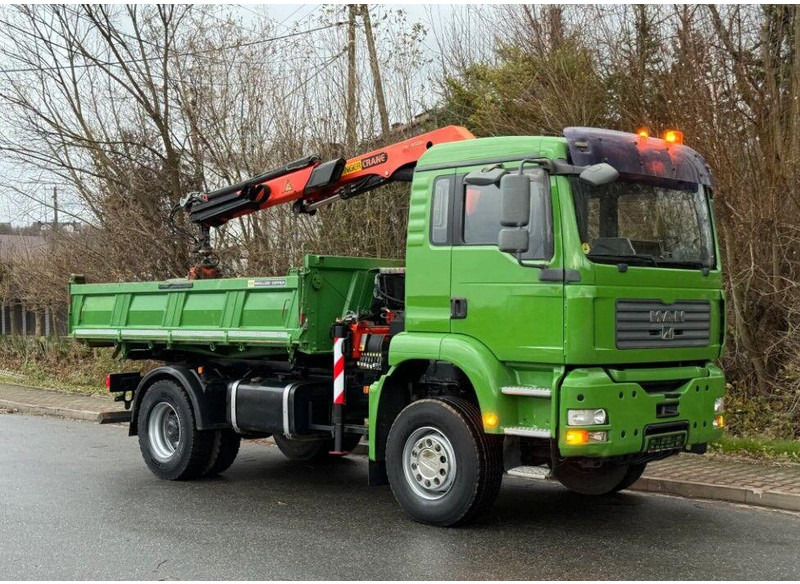MAN TGA 18.360 Meiller 3-Way Tipper + Crane Palfinger PK 9501 - Camion benne, Camion grue: photos 2 MAN TGA 18.360 Meiller 3-Way Tipper + Crane Palfinger PK 9501 - Camion benne, Camion grue: photos 2