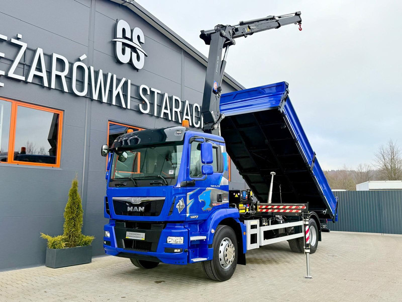 MAN TGM 18.250 wywrotka 3 - stronna + żuraw HDS HMF - Camion benne, Camion grue: photos 1 MAN TGM 18.250 wywrotka 3 - stronna + żuraw HDS HMF - Camion benne, Camion grue: photos 1