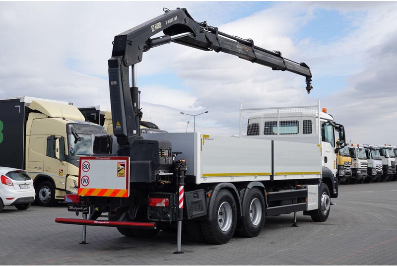 MAN TGS 26.320 / 6X4 / SKRZYNIOWY 6.5 M + HDS HIAB 188 BS-3 / MAX UD - Camion plateau, Camion grue: photos 3 MAN TGS 26.320 / 6X4 / SKRZYNIOWY 6.5 M + HDS HIAB 188 BS-3 / MAX UD - Camion plateau, Camion grue: photos 3