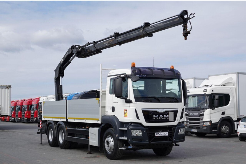 MAN TGS 26.320 / 6X4 / SKRZYNIOWY 6.5 M + HDS HIAB 188 BS-3 / MAX UD - Camion plateau, Camion grue: photos 4 MAN TGS 26.320 / 6X4 / SKRZYNIOWY 6.5 M + HDS HIAB 188 BS-3 / MAX UD - Camion plateau, Camion grue: photos 4