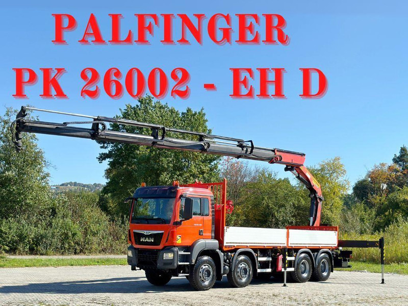 MAN TGS 35.400* PK 26002 - EH D + FUNK /8x4 - Camion plateau, Camion grue: photos 1 MAN TGS 35.400* PK 26002 - EH D + FUNK /8x4 - Camion plateau, Camion grue: photos 1