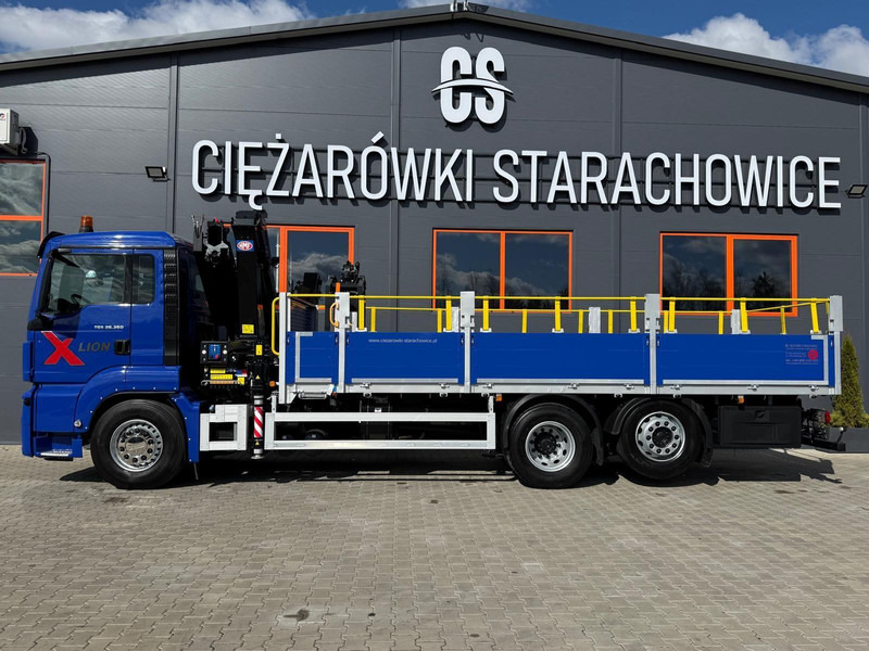 MAN TGS TGX 26.360 / E6 / 143tys km !!! skrzynia + żuraw HMF / manua - Camion plateau, Camion grue: photos 5 MAN TGS TGX 26.360 / E6 / 143tys km !!! skrzynia + żuraw HMF / manua - Camion plateau, Camion grue: photos 5