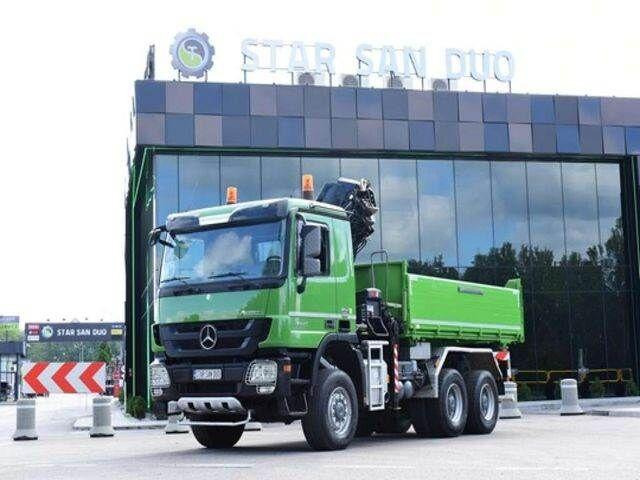 Mercedes-Benz ACTROS 3346 6x6 HIAB 244EP-4 Crane Kipper - Camion benne, Camion grue: photos 3 Mercedes-Benz ACTROS 3346 6x6 HIAB 244EP-4 Crane Kipper - Camion benne, Camion grue: photos 3