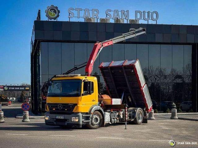 Mercedes-Benz AXOR 1824 4x2 HMF 975 HDS Crane Rotator Kipper - Camion benne, Camion grue: photos 1 Mercedes-Benz AXOR 1824 4x2 HMF 975 HDS Crane Rotator Kipper - Camion benne, Camion grue: photos 1