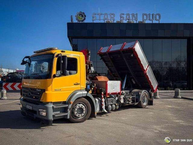 Camion benne, Camion grue Mercedes-Benz AXOR 1824 4x2 HMF 975 HDS Crane Rotator Kipper: photos 8