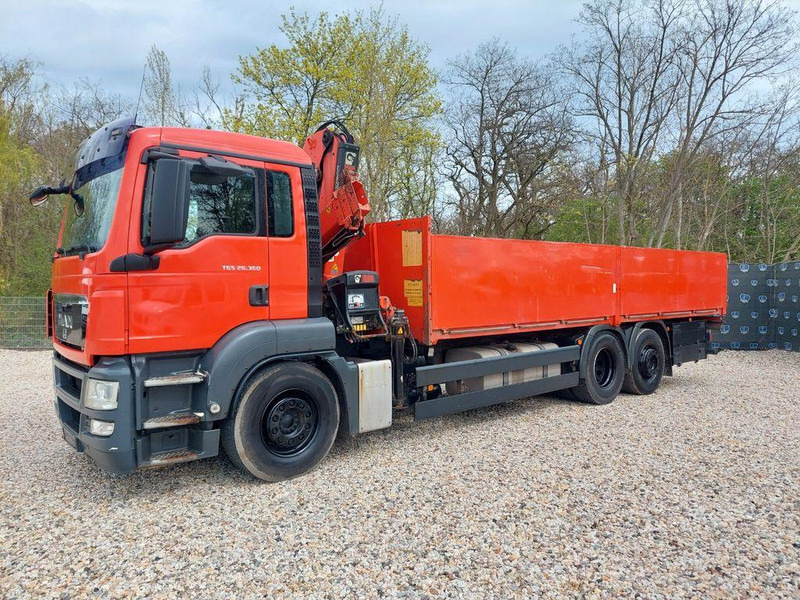 Mercedes-Benz TGS 26.360 FG 6x2, BL, daruval-HIAB 144, Euro5 - Camion plateau, Camion grue: photos 1 Mercedes-Benz TGS 26.360 FG 6x2, BL, daruval-HIAB 144, Euro5 - Camion plateau, Camion grue: photos 1