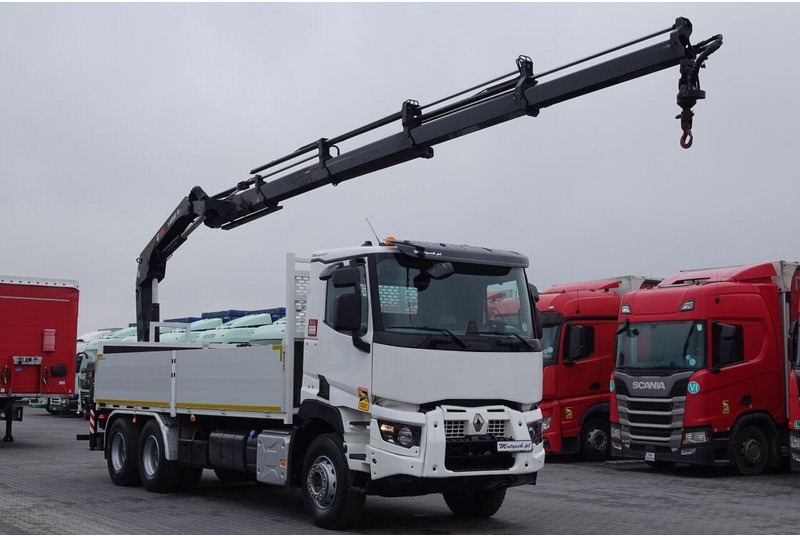 Renault C 380 / 6x4 / SKRZYNIOWY 6,6 m / + HDS HIAB 188 x-hiduo wysów: 1 - Camion plateau, Camion grue: photos 1 Renault C 380 / 6x4 / SKRZYNIOWY 6,6 m / + HDS HIAB 188 x-hiduo wysów: 1 - Camion plateau, Camion grue: photos 1