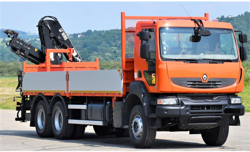 Renault KERAX 410 * HIAB 144 B-3 HIDUO / 6x4 * TOP - Camion plateau, Camion grue: photos 3 Renault KERAX 410 * HIAB 144 B-3 HIDUO / 6x4 * TOP - Camion plateau, Camion grue: photos 3