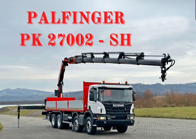 Scania P 450 - Camion plateau, Camion grue: photos 1 Scania P 450 - Camion plateau, Camion grue: photos 1