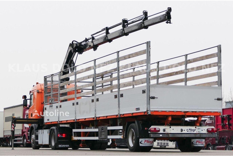 Scania R 410 - Flatbed+crane - Camion plateau, Camion grue: photos 4 Scania R 410 - Flatbed+crane - Camion plateau, Camion grue: photos 4