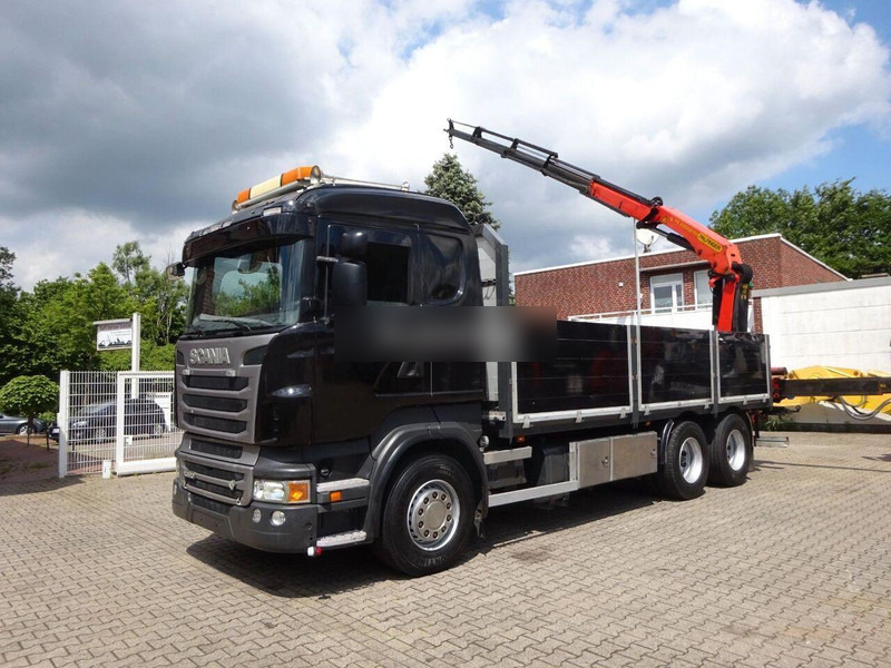 Scania R620 V8 - Flatbed+crane - Camion plateau, Camion grue: photos 1 Scania R620 V8 - Flatbed+crane - Camion plateau, Camion grue: photos 1