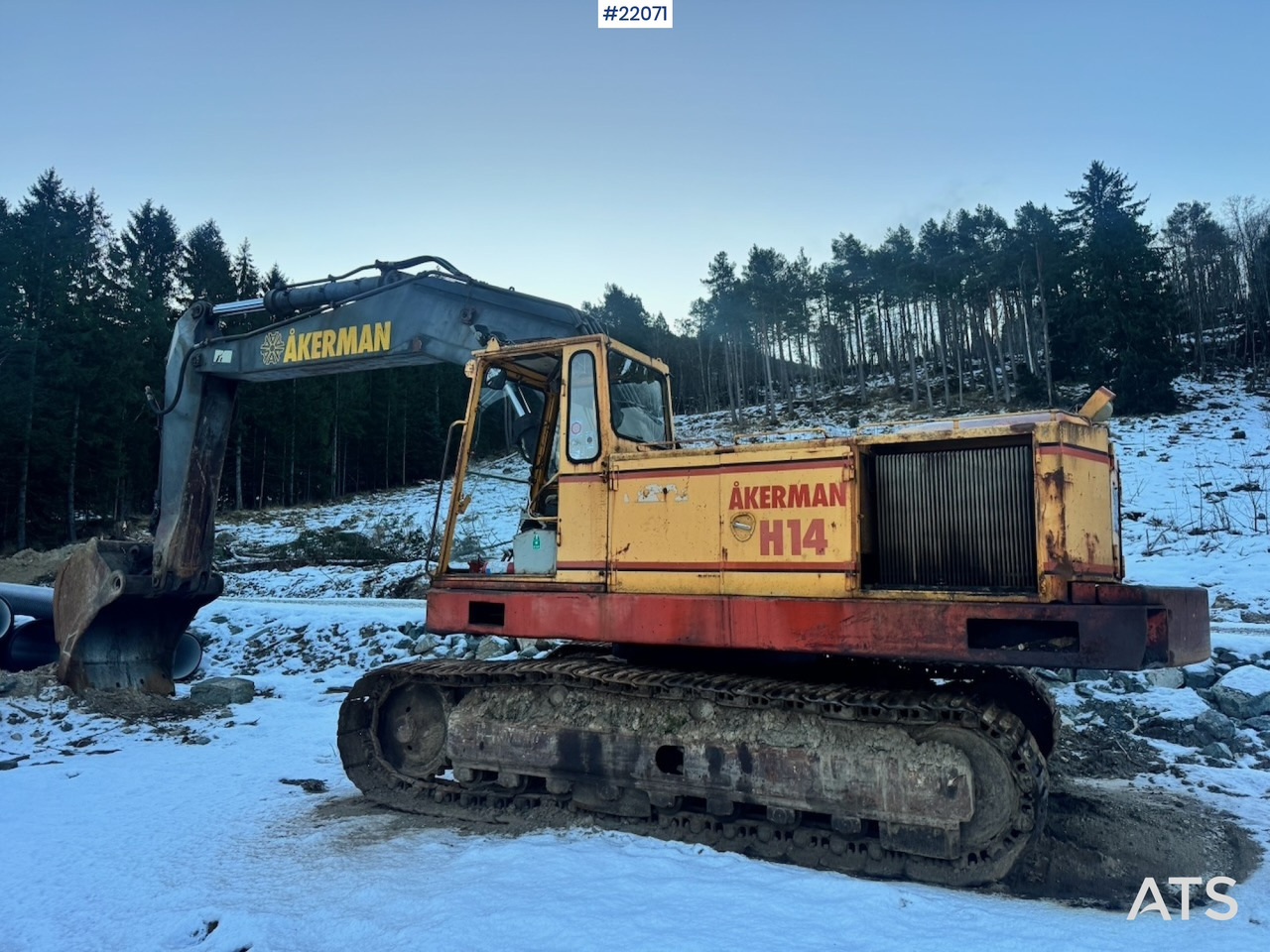 Åkerman Ca. 1984 Åkerman H14 Beltegraver m/ Graveskuffe - Pelle: photos 5 Åkerman Ca. 1984 Åkerman H14 Beltegraver m/ Graveskuffe - Pelle: photos 5
