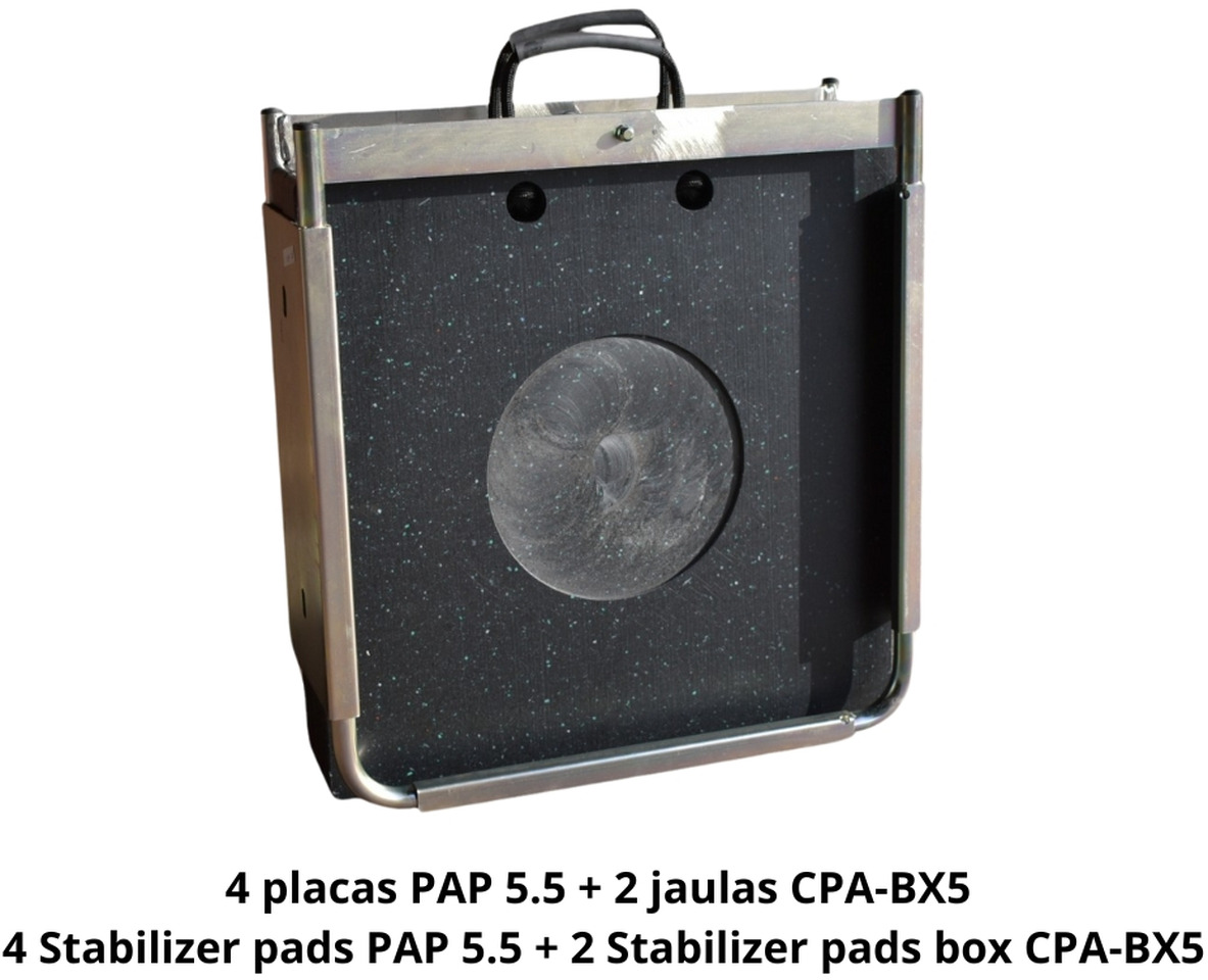 Pièces de rechange pour Grue auxiliaire neuf 4 Stabilizer Pads PAP 5.5 + 2 Boxes CPA-BX5 OF-4-4P2J