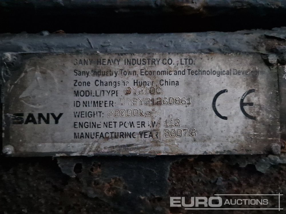 Pelle sur chenille Sany SY210C: photos 43