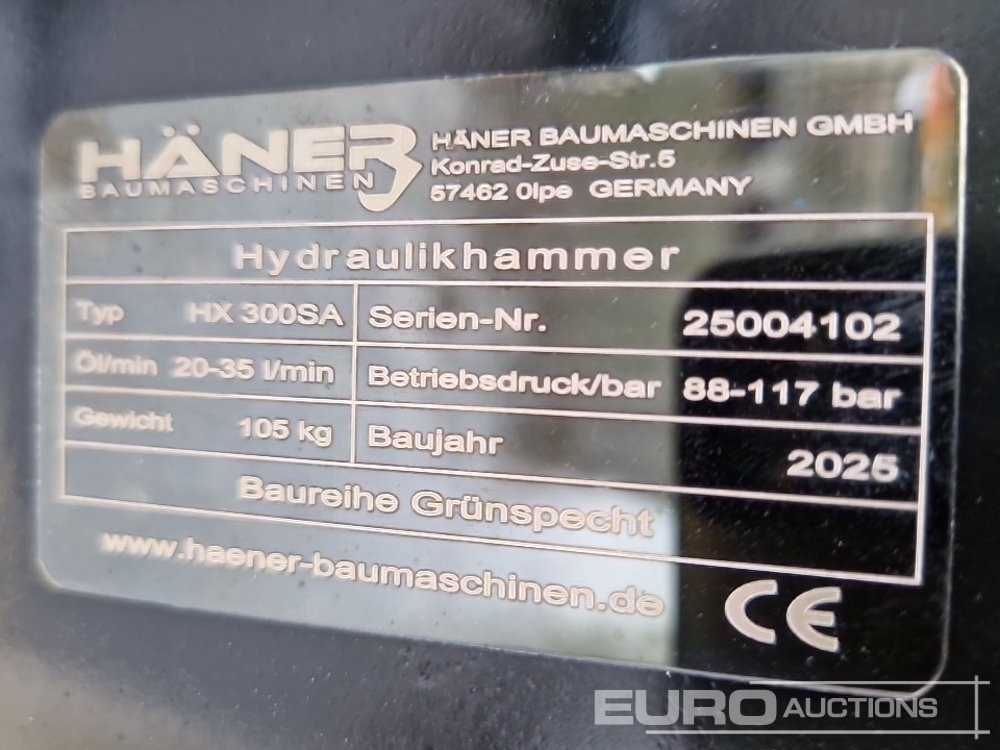 Marteau hydraulique Unused 2025 Häner HX300SA: photos 7