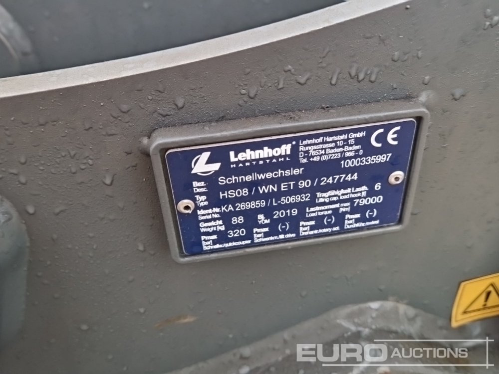 Attache rapide Unused Lehnhoff QHs to suit HS08 (2 of): photos 12 Attache rapide Unused Lehnhoff QHs to suit HS08 (2 of): photos 12