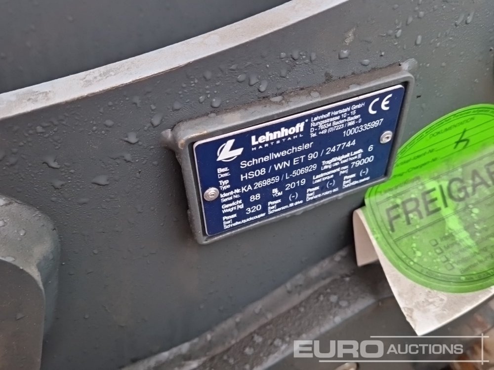 Attache rapide Unused Lehnhoff QHs to suit HS08 (2 of): photos 8 Attache rapide Unused Lehnhoff QHs to suit HS08 (2 of): photos 8