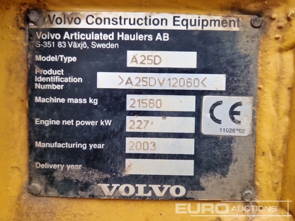 Tombereau articulé Volvo A25D: photos 39