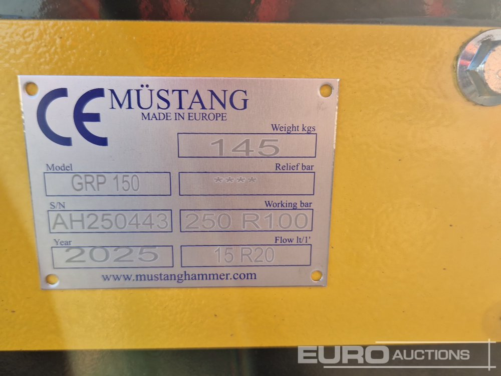 Accessoire pour Pelle Unused 2025 Mustang GRP150: photos 9