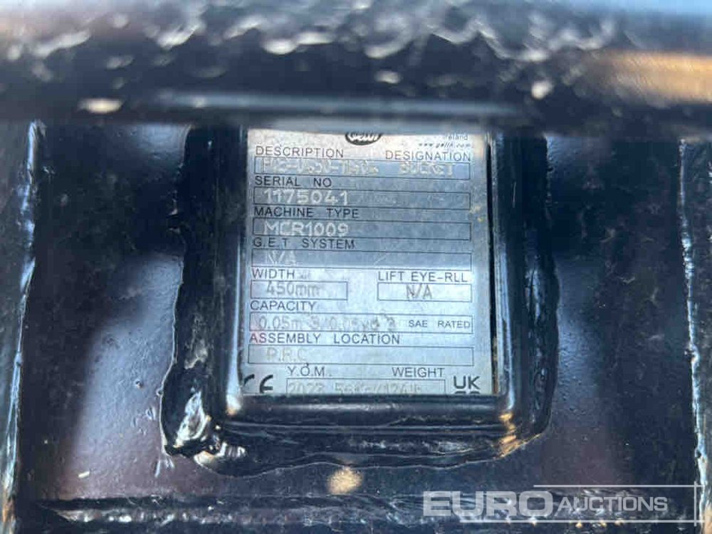 Geith Digging Bucket H03-0450-11404 to suit MCR1009 (S/Ns 1175041, 1175042) (2 of) - Godet: photos 5 Geith Digging Bucket H03-0450-11404 to suit MCR1009 (S/Ns 1175041, 1175042) (2 of) - Godet: photos 5