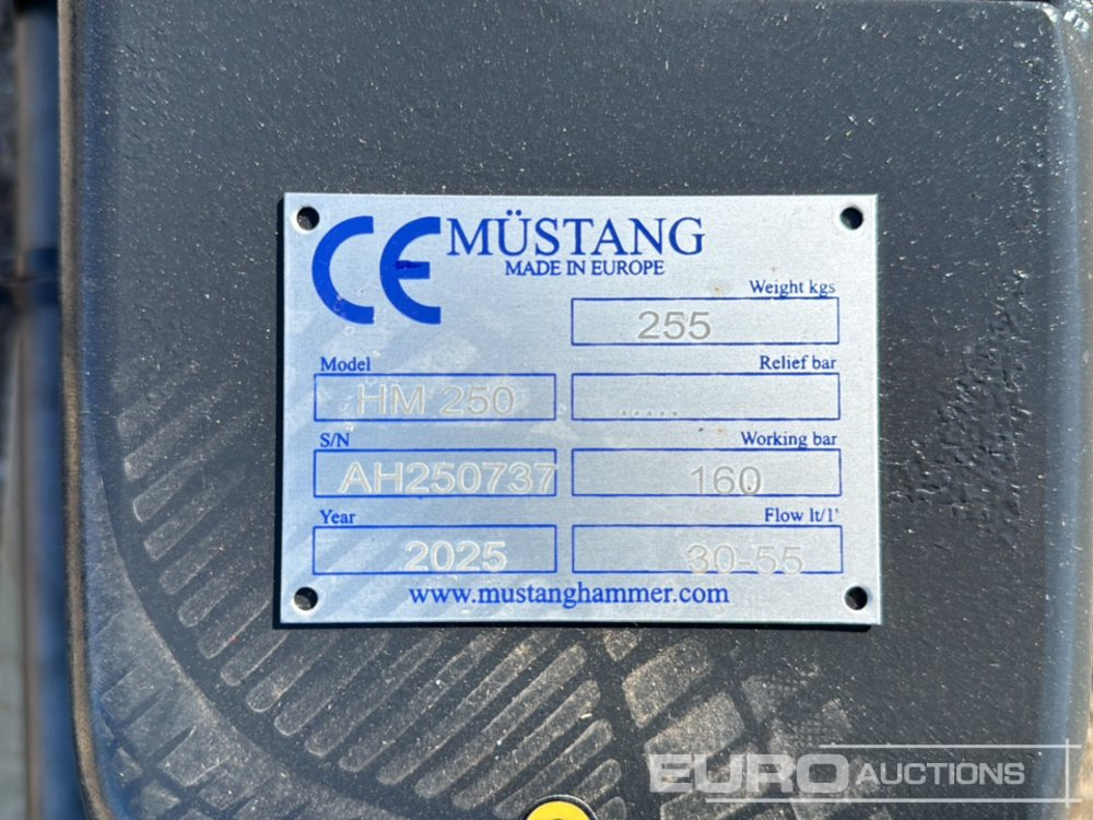 Unused 2025 Mustang HM250 - Marteau hydraulique: photos 5 Unused 2025 Mustang HM250 - Marteau hydraulique: photos 5