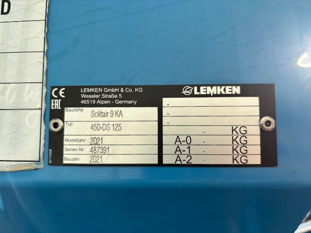 Lemken Solitair 9 KA / 450-DS 125 - Semoir: photos 3 Lemken Solitair 9 KA / 450-DS 125 - Semoir: photos 3