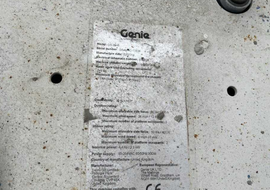 Genie GS-2046 - Nacelle ciseaux: photos 5 Genie GS-2046 - Nacelle ciseaux: photos 5