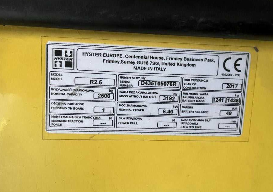 Hyster R2.5 - Chariot à mât rétractable: photos 4 Hyster R2.5 - Chariot à mât rétractable: photos 4