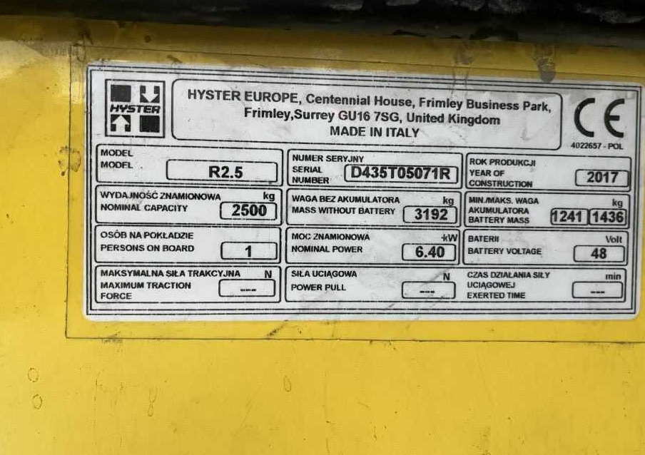 Hyster R2.5 - Chariot à mât rétractable: photos 4 Hyster R2.5 - Chariot à mât rétractable: photos 4
