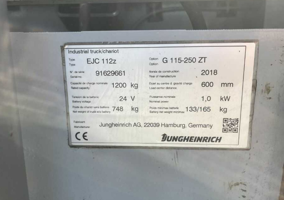 Jungheinrich EJC112z - Gerbeur: photos 4 Jungheinrich EJC112z - Gerbeur: photos 4