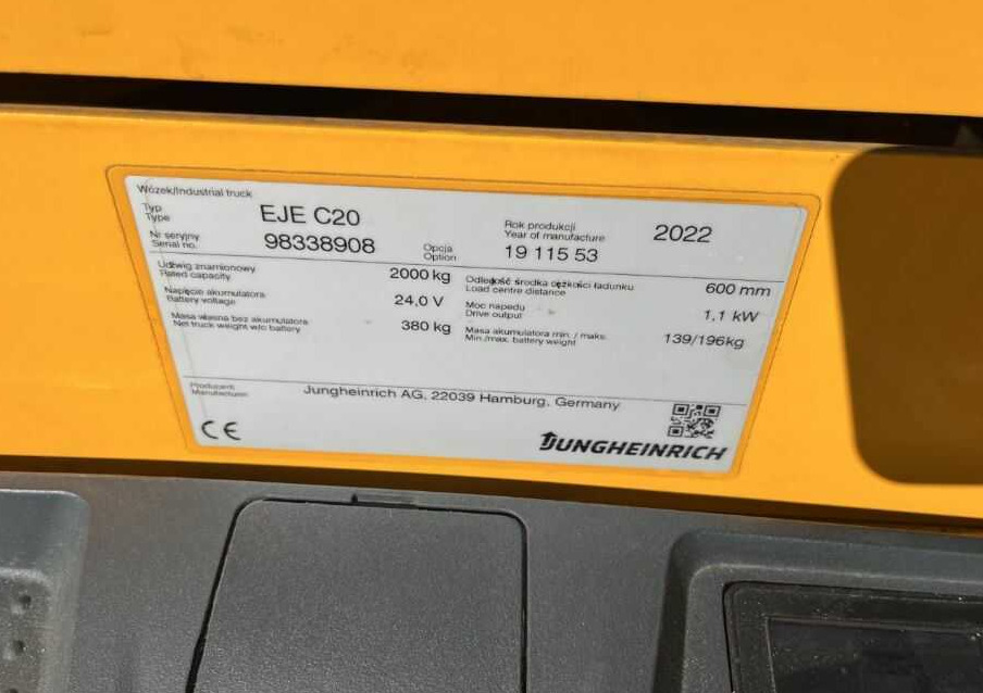 Jungheinrich EJC20 - Transpalette: photos 4 Jungheinrich EJC20 - Transpalette: photos 4