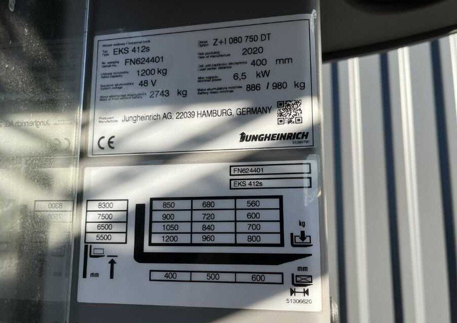 Jungheinrich EKS412s - Préparateur de commandes: photos 4 Jungheinrich EKS412s - Préparateur de commandes: photos 4