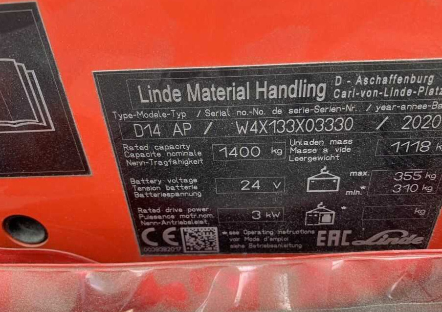 Linde D14AP - Gerbeur: photos 5 Linde D14AP - Gerbeur: photos 5